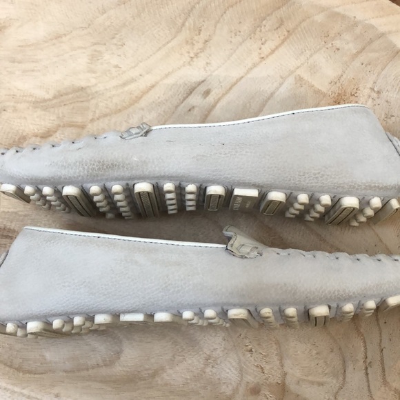 Cole Haan Ivory Driving Moccasins Loafers Size 5 1/2 - Picture 11 of 12